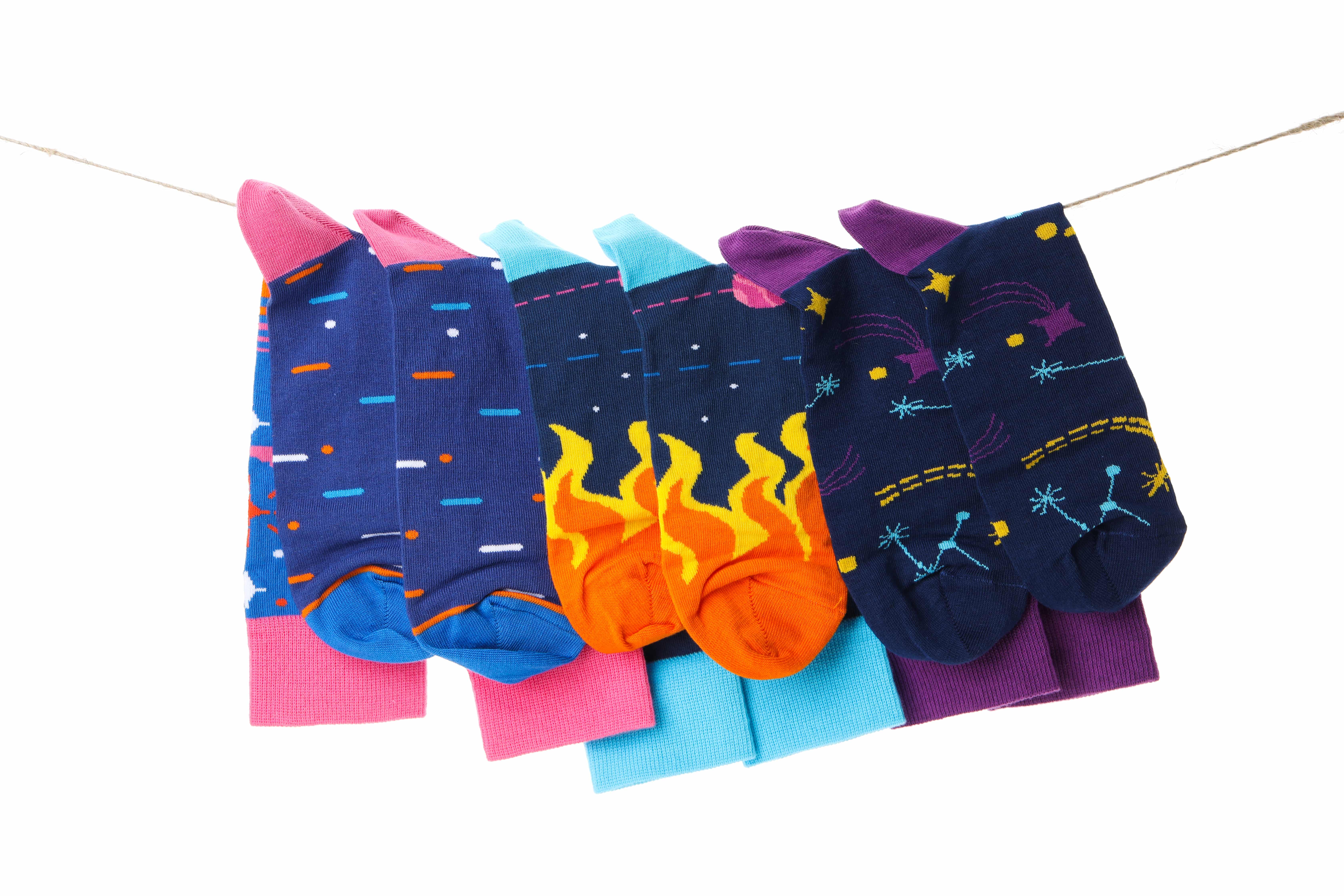 legs socks, isolated with printed colors