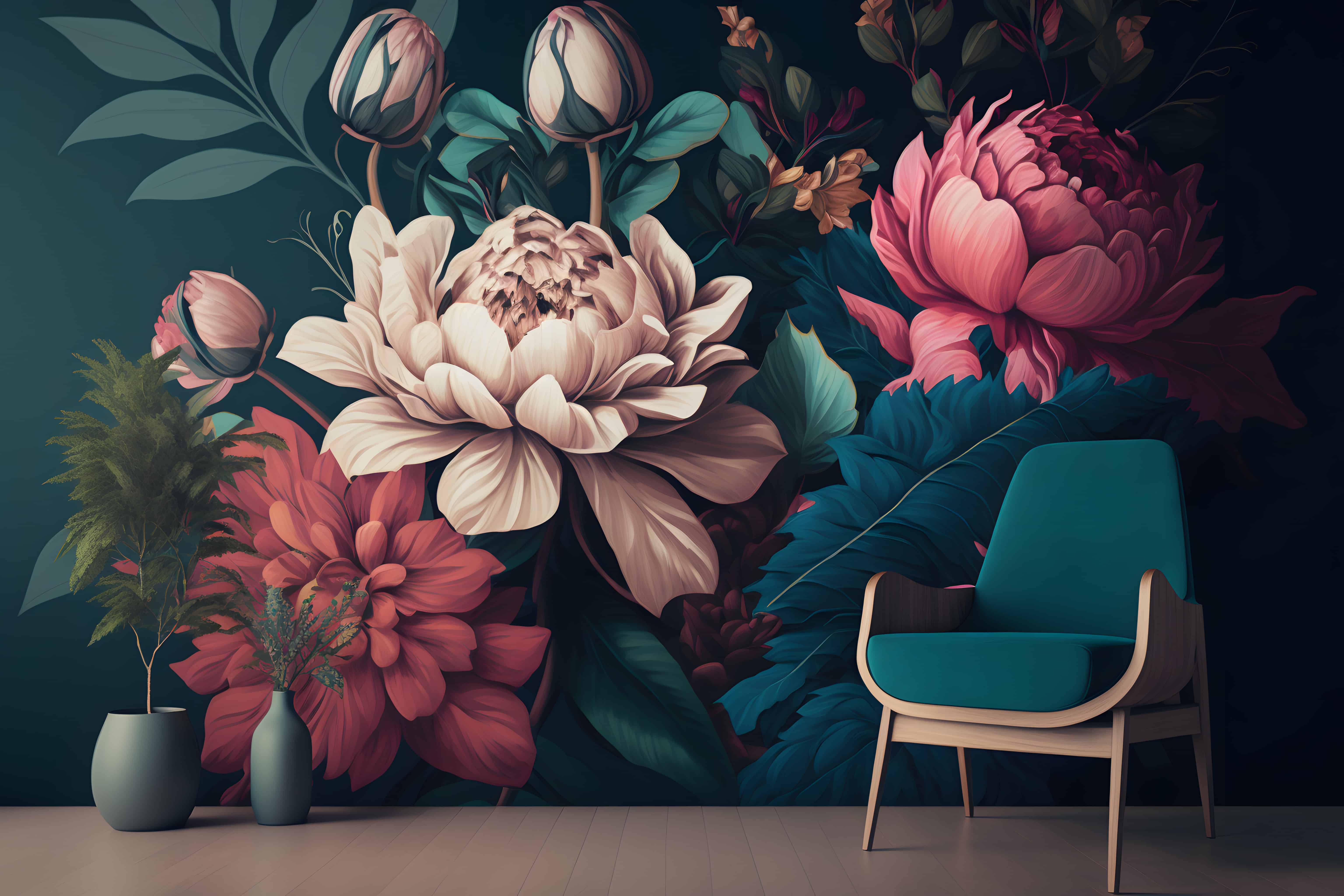 colorful fresco on a inside wall