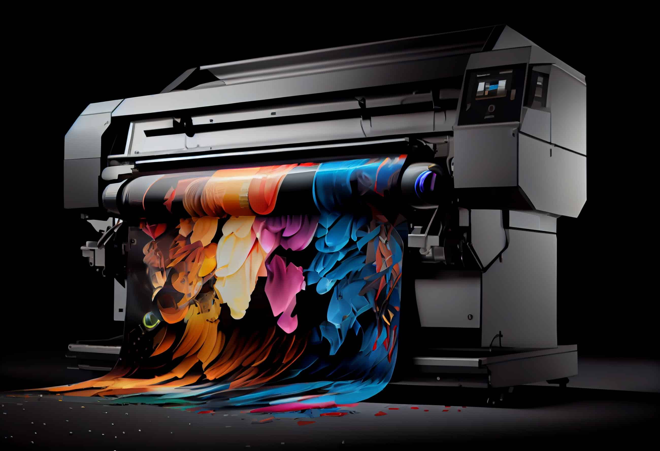 modern wide format printer png isolated 3d render graphic. print